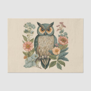 Cottagecore Owl Decoupage Tissue Paper