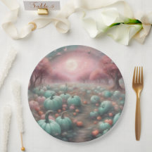 Cottagecore personalized Pink & Mint Pumpkin Patch