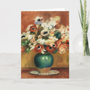 Cottagecore Renoir Floral Bouquet Fine Art Holiday Card