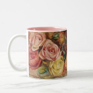 Cottagecore Renoir Floral Landscape Vintage Art Two-Tone Coffee Mug