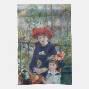 Cottagecore Renoir Sisters Garden Landscape Kitchen Towel