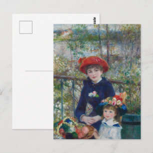 Cottagecore Renoir Sisters Garden Landscape Postcard