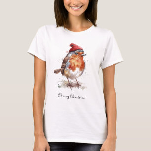 Cottagecore Robin Christmas Fashion T-Shirt