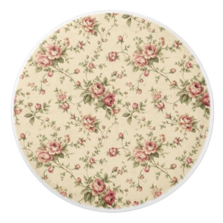 Cottagecore Roses Ceramic Knob