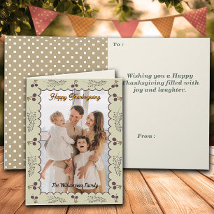 Cottagecore Rustic Vibes Thanksgiving Personalize Card