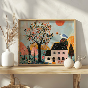 Cottagecore Scenery Whimsical Nursery Wall Art