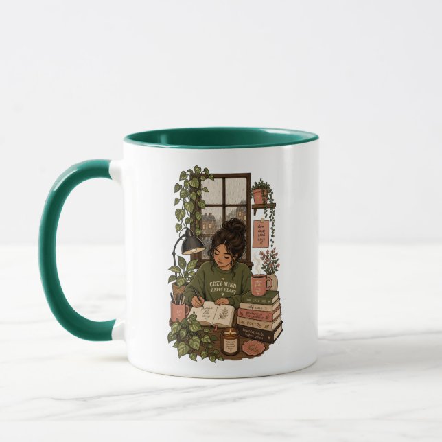 Cottagecore Self Care Illustration Mug (Left)