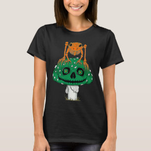 Cottagecore Skeleton Frog Skull Mushroom Goth St P T-Shirt