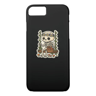 Cottagecore Skeleton With Flower Crown Case-Mate iPhone Case