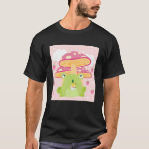 Cottagecore Strawberry Milk Frog Cottagecore Straw T-Shirt