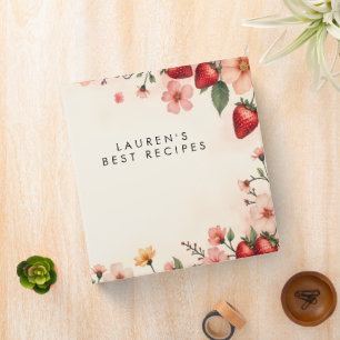 Cottagecore Strawberry Sweet Botanical Binder