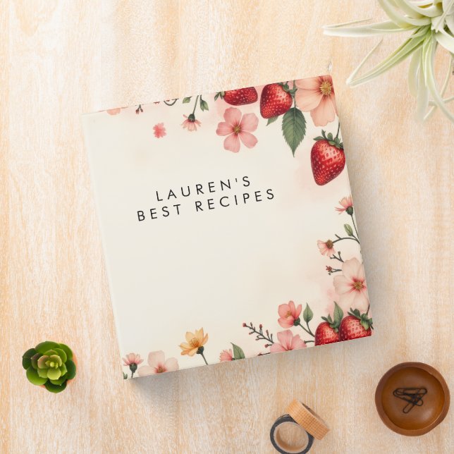 Cottagecore Strawberry Sweet Botanical Binder (In Situ)