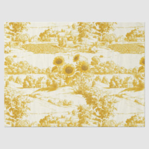 Cottagecore Sunflower Countryside Toile (4) Tissue Paper