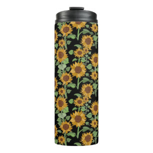 Cottagecore Sunflowers Pattern Thermal Tumbler