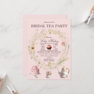 Cottagecore Tea Party Bridal Douche Invitation