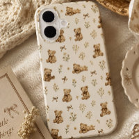 Cottagecore Teddy Bear Pattern Gift 