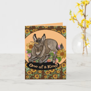 Cottagecore Unicorn Donkey One of a Kind Card