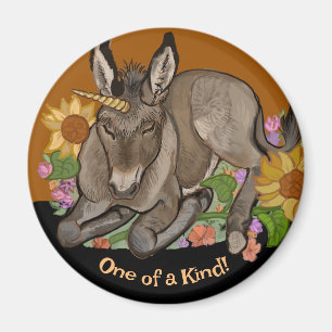 Cottagecore Unicorn Donkey One of a Kind Magnet