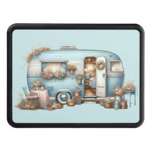 Cottagecore Vintage Floral Camper Boho Accents Trailer Hitch Cover