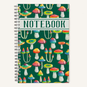 Cottagecore Watercolor Mushrooms Notebook
