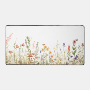 Cottagecore Wildflower Deskmat Vintage Floral