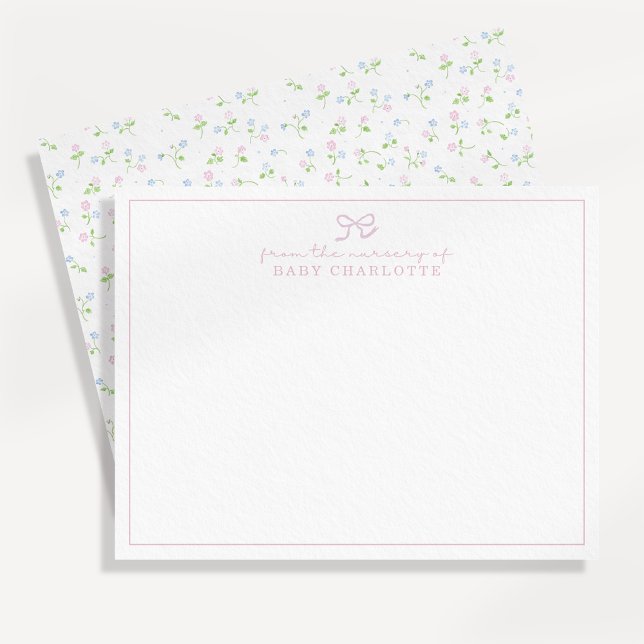 Cottagecore wildflower nursery note card (Creator Uploaded)