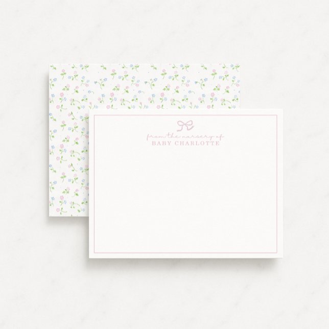 Cottagecore wildflower nursery note card (Creator Uploaded)