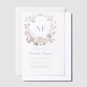 Cottagecore Wildflower Romantic Bridal Shower Vellum Invitations