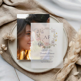 Cottagecore Wildflower Romantic Bridal Shower Vellum Invitations