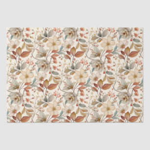 Cottagecore Wildflower Watercolor Vintage Pattern Tissue Paper