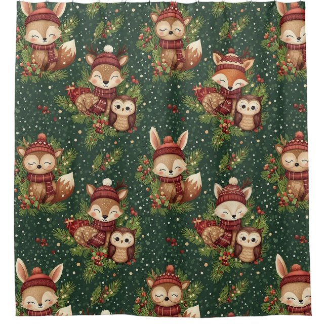 Cottagecore Winter Woodland Animal Pattern (Front)