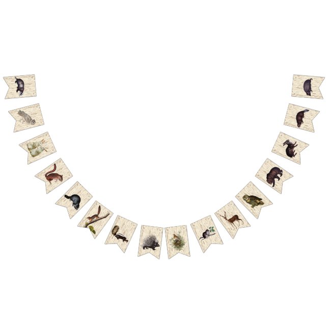 Cottagecore Woodland Animal Bunting Flags (All)