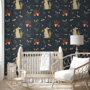 Cottagecore Woodland Botanical Mushroom Forest Wallpaper