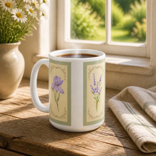 Cottagecore Yellow Watercolor Floral Coffee Mug