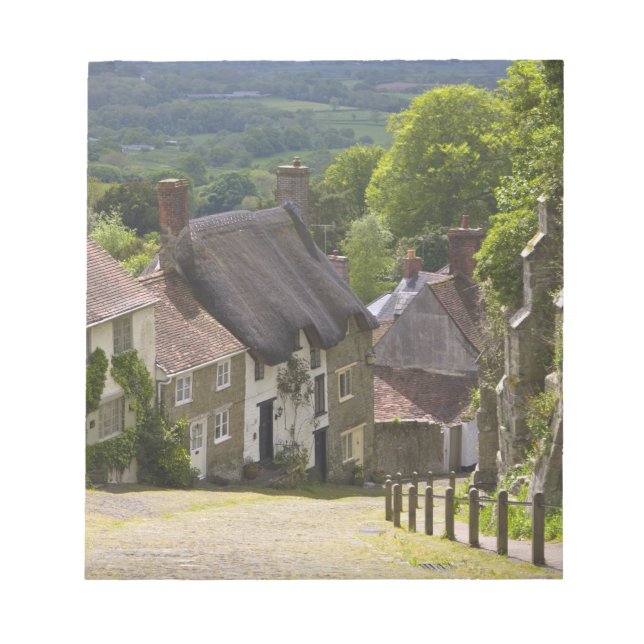 Cottages at Gold Hill, Shaftesbury, Dorset, Notepad (Front)