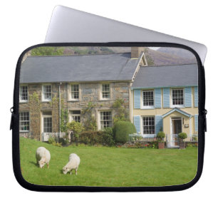 Cottages, Beddgelert, Gwynedd, Wales Laptop Sleeve
