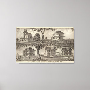 Cottages of WC Hamilton, Spring Lake, NJ Canvas Print