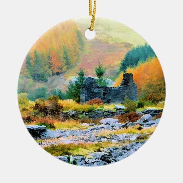 COTTAGES WALES CERAMIC ORNAMENT (Front)