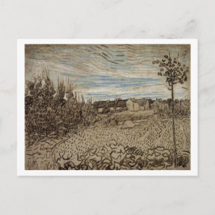 Cottages, Woman in Foreground, Vincent van Gogh Postcard
