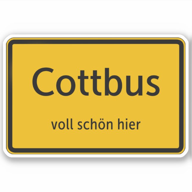 Cottbus Sticker Autosticker (Front)