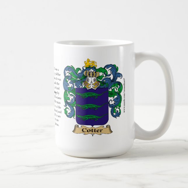 Cotter, the Origin, the Meaning and the Crest Coffee Mug (Right)