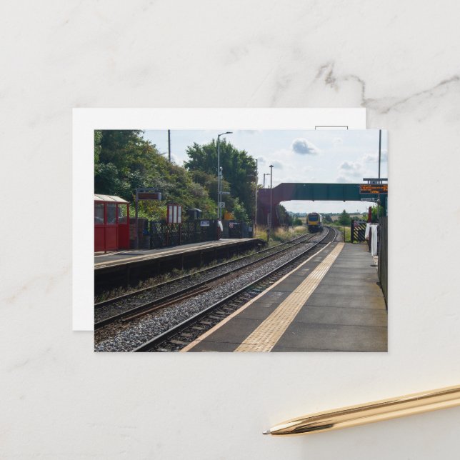 Cottingley Railway Station, Leeds Postcard (Front/Back In Situ)