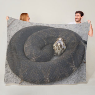 COTTOM MOUTH SNAKE FLEECE BLANKET