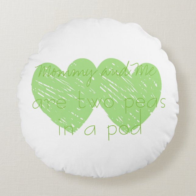 Cotton Baby Mommy and Me Custom Round Throw Pillow (Front)