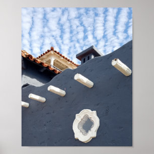 Cotton ball Clouds Over Seaport Village  Poster