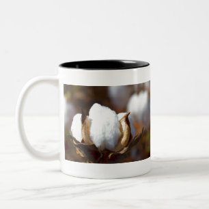 Cotton Boll Art Two-Tone Coffee Mug