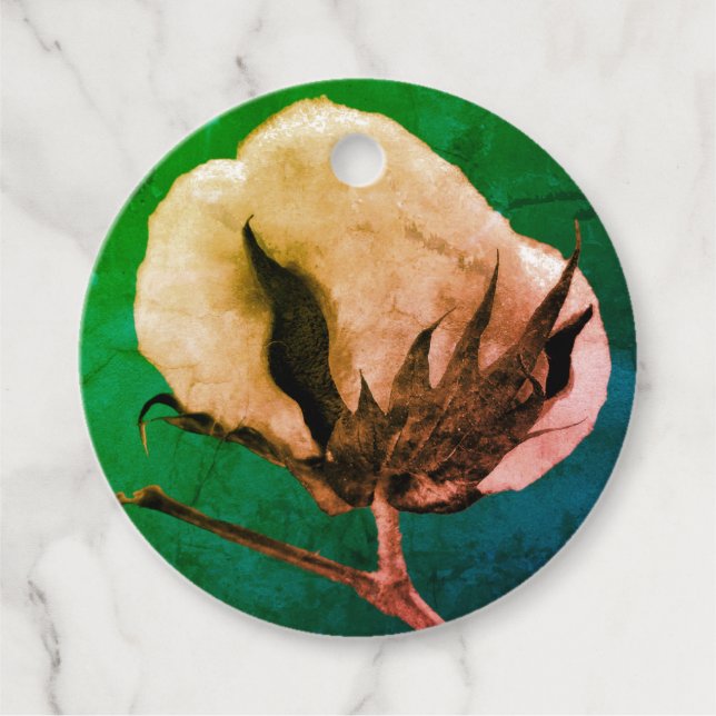 Cotton Boll Favour Tags (Front)