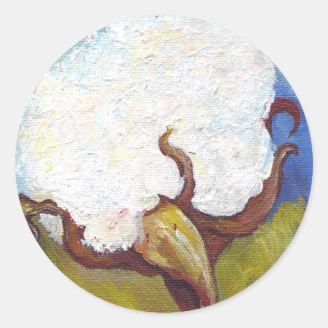 Cotton Boll from MS Classic Round Sticker (Front)
