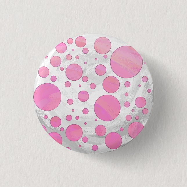 Cotton Candy 1 Inch Round Button (Front)