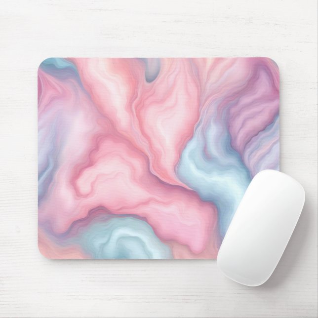 Cotton Candy Abstract Mouse Pad (With Mouse)